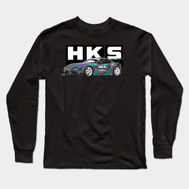 HKS hyper Max A90 Supra Long Sleeve T-Shirt by cowtown_cowboy